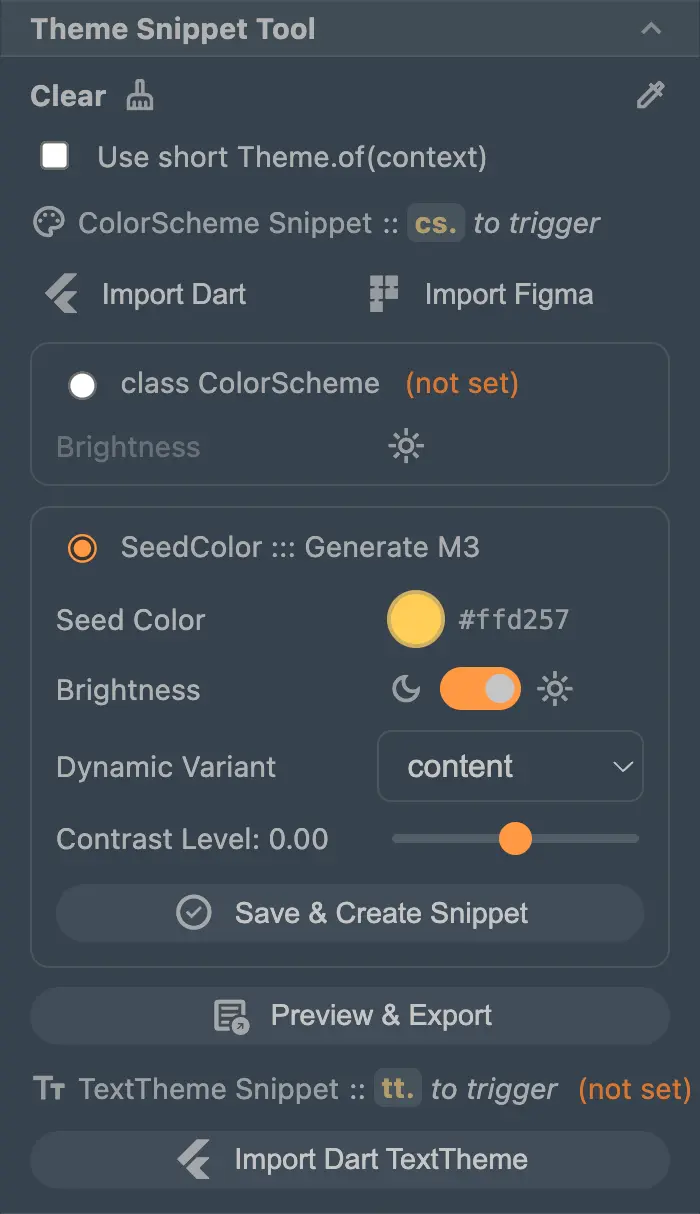 Theme Snippet